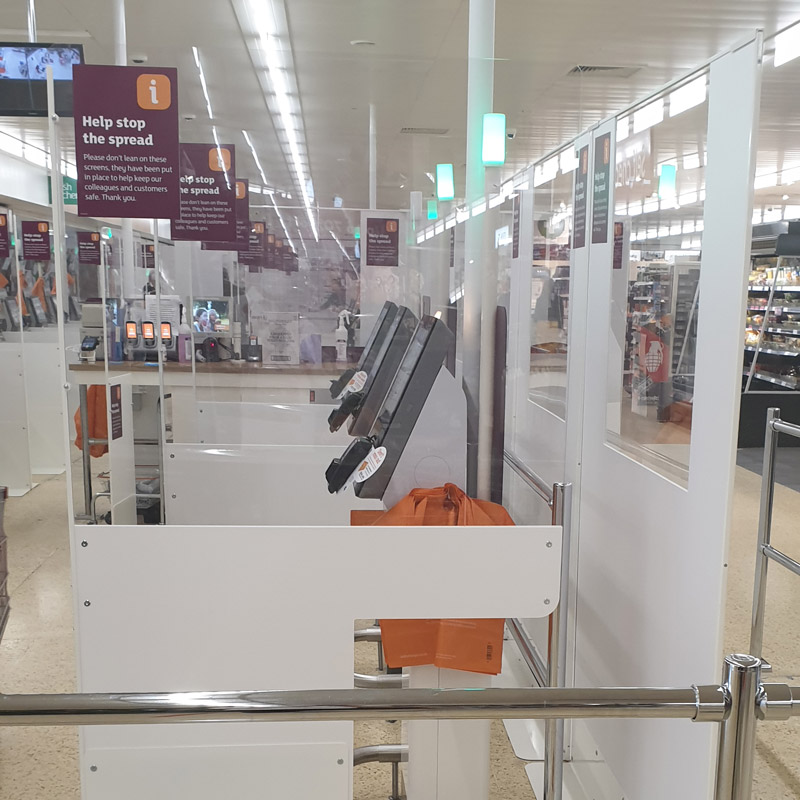 Sainsburys acrylic till protection
