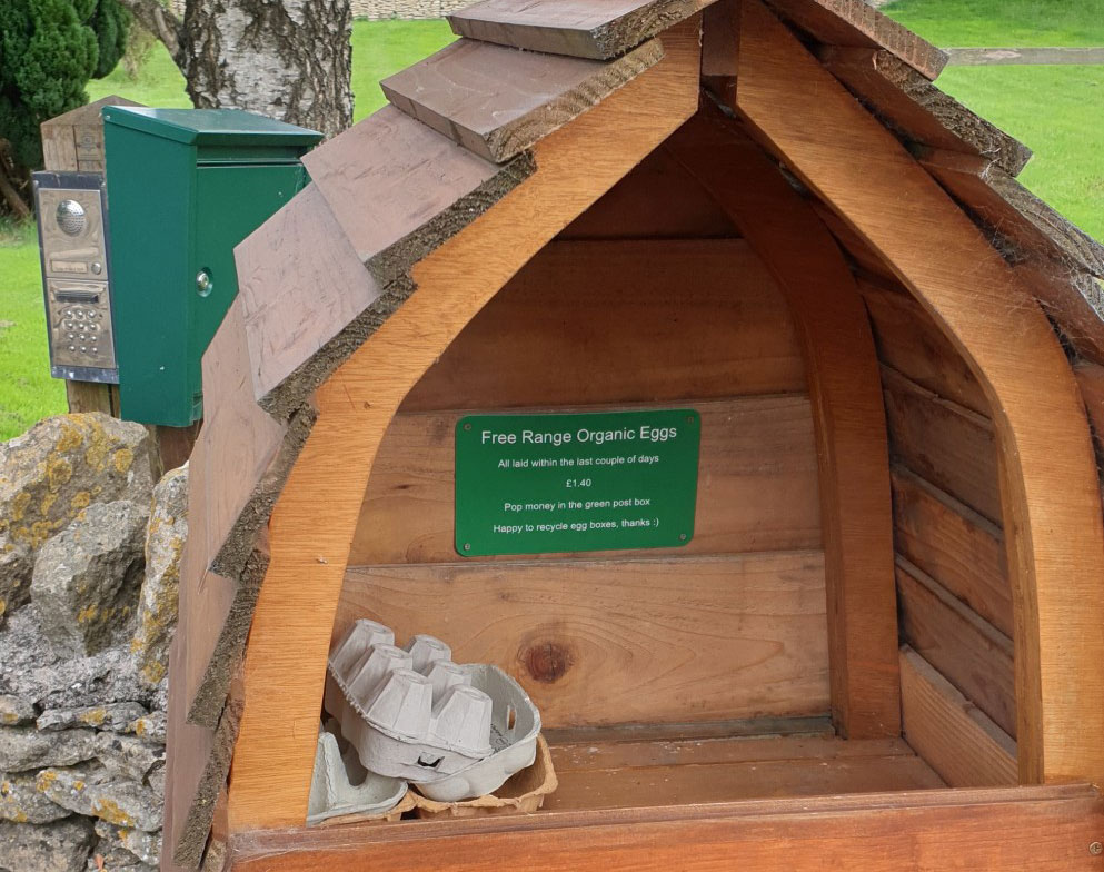 Sustainable honesty box for eggs Hilltop