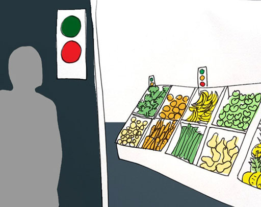 Supermarket carbon info illustration by Lucy Russell-Bates